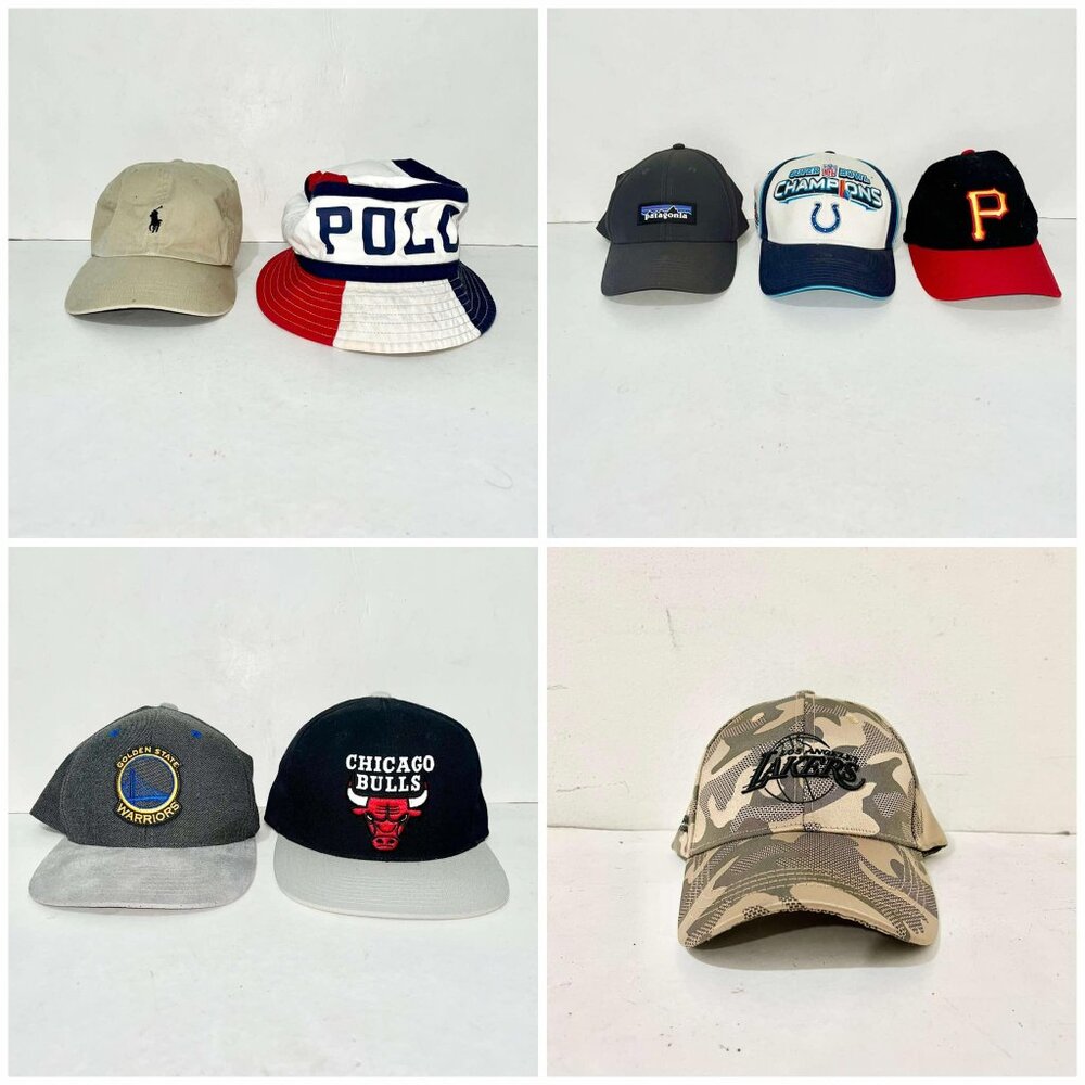 Mens Caps Hats Bundle (8) Preowned good Condition